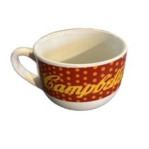 CAMPBELLS TOMATO SOUP COMPANY Soup Bowl With Handle Red &amp; Orange Polka D... - $18.66
