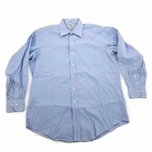 Lorenzo Uomo Mens Dress Shirt Blue/White Checkered L/S Button Up  15.5; 32/33 - £13.90 GBP
