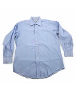 Lorenzo Uomo Mens Dress Shirt Blue/White Checkered L/S Button Up  15.5; ... - £13.49 GBP