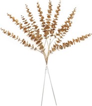 CATTREE Artificial Eucalyptus Gold Plants Christmas Decorations 30&quot; Tall Golden - £14.98 GBP
