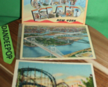 New York Coney Island Cyclone Triborough Bridge 3 Piece Postcards - $19.79
