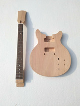 New Brand  double cutaway project unfinish guitar kit with nibs on fret by CNC - £154.78 GBP
