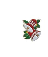 Vintage Red White Christmas Bells Lapel Pin Brooch Womens Costume Jewelry - $290.97 MXN