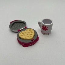 American Girl Doll Heart Shaped Waffle Maker Coffee Mug Set - £12.10 GBP