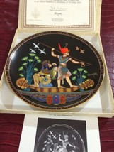 Osiris Porcelain Fishing on the Nile Plate 22k Gold The Bradford Exchang... - $24.99