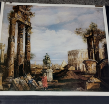 Art Print &quot;A Visit to the Ruins&quot; by Riccardo Bianchi  29x26 inches Rome - £22.05 GBP