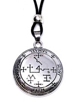 Archangel Samael Necklace Pendant Talisman Samuel Sigil Evocation Beaded Cord  - £6.67 GBP