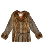 Vintage Rozelle Furs Womens Estimated Size M Real Fur and Leather Coat Jacket - $3,462.03 MXN