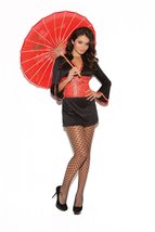 Elegant Moments Oriental Goddess Geisha Girl Halloween Roleplay Costume XL Black - £19.60 GBP