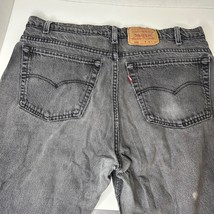 Vtg Levis 550 Jeans Tag Size 38x34 Relaxed Fit Distressed Black USA - £26.36 GBP