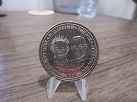 Queen Elizabeth and Duke Of Edinburgh Turks and Caicos Islands One Crown Coin - £15.07 GBP
