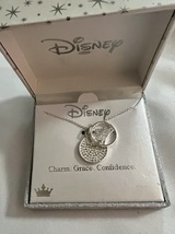 Disney Fine Plated Silver Charm, Grace, Confidence Necklace - $24.95