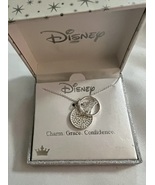 Disney Fine Plated Silver Charm, Grace, Confidence Necklace - £19.71 GBP