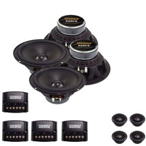 Sundown E-6.5CS Car Audio 6.5&quot; 400W Peak 4 Ohm 2-Way Component Speakers 2 Pair - £527.48 GBP