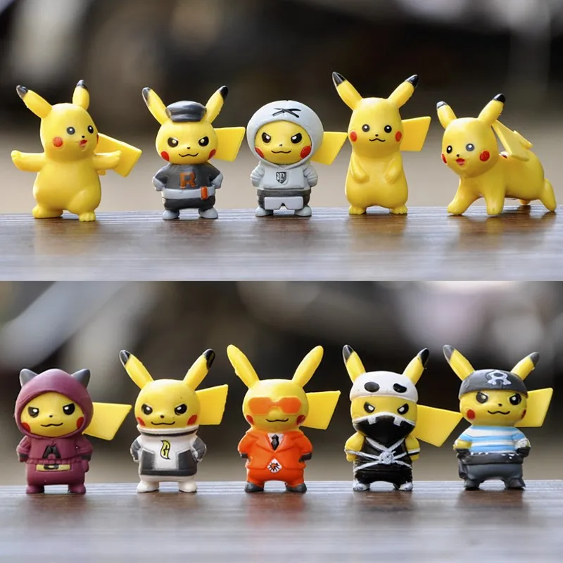 10pcs/sets cartoon movie Pokemon Action figure mini toys dolls 4CM Pikachu - £9.96 GBP