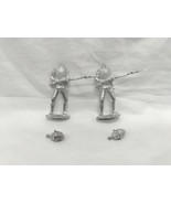 (2) Historical Military Infantry With Rifles Lead Miniatures 2 1/4&quot; - $19.79