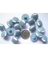 Lot 18 Blue White 1/2 Inch Plastic Buttons Shank New Shaped - £3.97 GBP