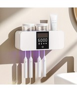 Smart Toothbrush Holder UV Sterilizer Wall Mount USB Charging 4 Brush Sl... - $87.79 CAD