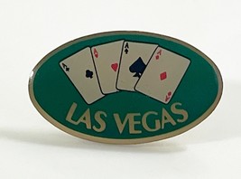 Las Vegas Four Aces Gold Tone Lapel Pin Back - $4.94