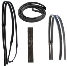 54&quot; Horse English Leather Flat Rubber Grip Training Reins 805LR20 - €26,23 EUR