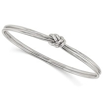 925 Sterling Silver Knot Slip On Bangle Bracelet Love Fine - £378.40 GBP