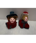 VTG Christmas Carolers Hanging Ornaments Victorian Couple - $348.88 MXN