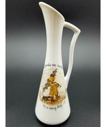 Vintage 1974 Holly Hobbie Porcelain 5 3/4" Pitcher Bud Vase - $5.69