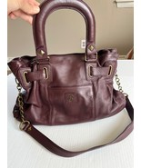 Rachel Zoe Large Wine Color Leather Double Handles Shoulder Straps Tote ... - $503.69 MXN