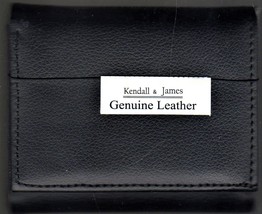 Trifold Wallet - Kendall &amp; James Black Genuine Leather men&#39;s Trifold Wal... - $14.00