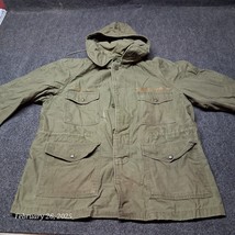 ** Vintage USAF Vietnam Military Jacket Adult Med Wind Resistant Sateen ... - $37.02