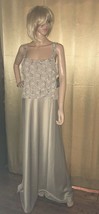 Alex Evenings Sequined Lace Satin Square Neck Dress Size 18 - £86.21 GBP