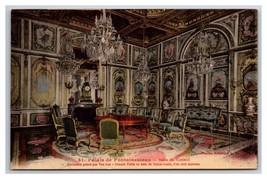Consell Hall Panels Painted by Van Loo Fontainebleau Palace France Postcard U24 - £3.13 GBP