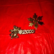 One very beautiful angel Christmas vintage booch~vintage snowflake brooch - $398.41 MXN