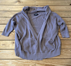 Express Women’s Open front cardigan sweater size L Taupe  E10 - £11.09 GBP