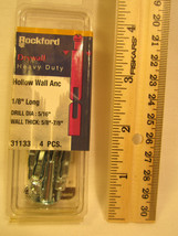 ROCKFORD Drywall Hollow Wall Anchor LONG 1/8&quot; Drill Dia: 5/16&quot; Wall 5/8&quot;... - £1.25 GBP