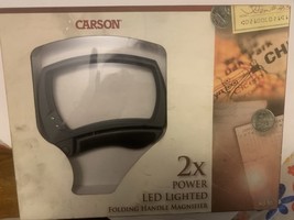 Carson 2X LED Lighted Folding Rectangular Magnifier - $14.87
