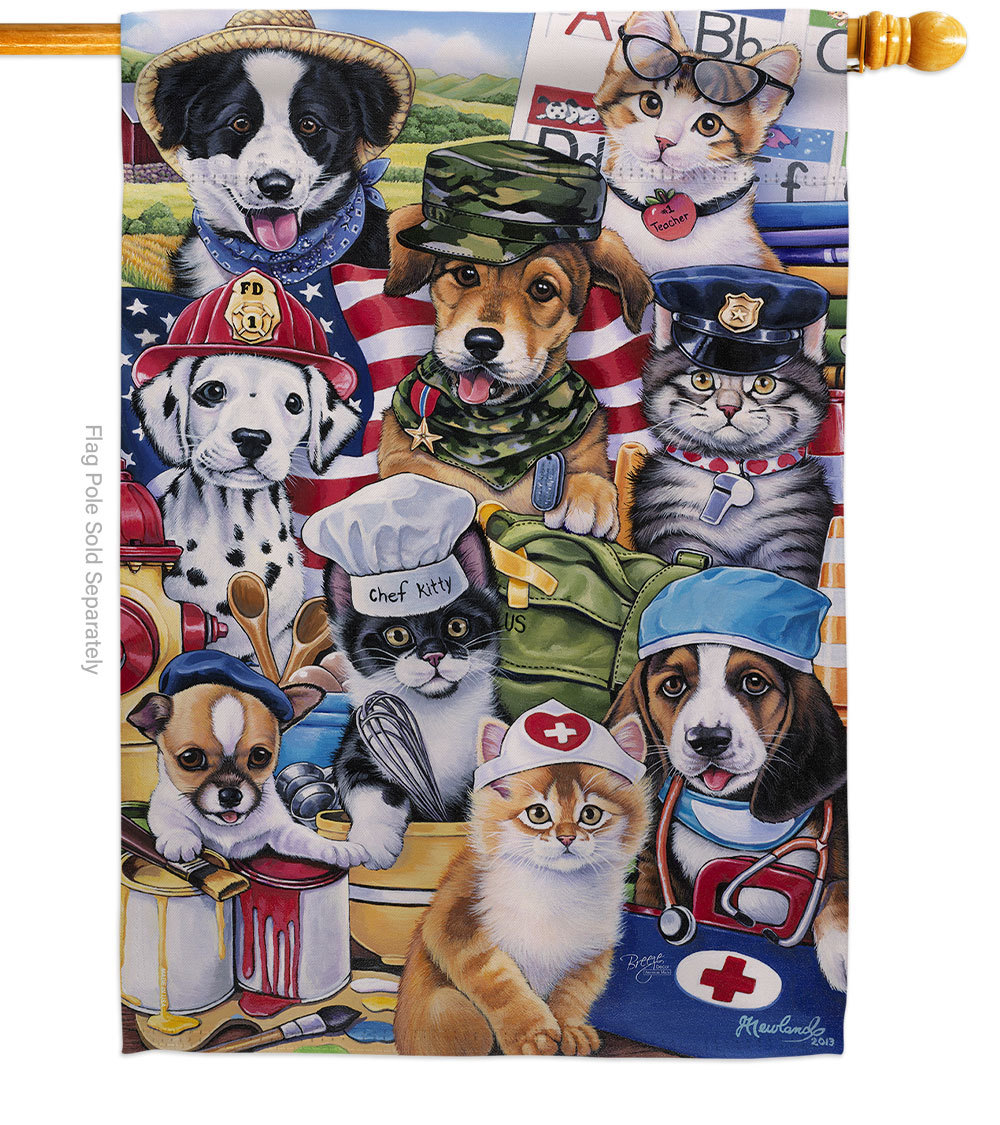 Working Paws House Flag Dog 28 X40 Double-Sided Banner - $36.97