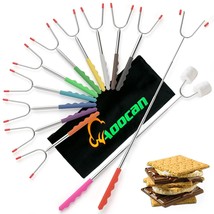 Marshmallow Roasting Sticks,(12 Pack) Long 45 Inch Smores Sticks For Fire Pit, T - £31.24 GBP