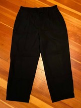 Womens Lauren Ralph Lauren Black Dress Pants Size 14 Wrinkle Resistant B... - £14.90 GBP