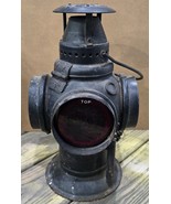 Vintage The Non Sweating Adlake Lamp Red &amp; Green Lenses Railroad Lantern... - $107.91