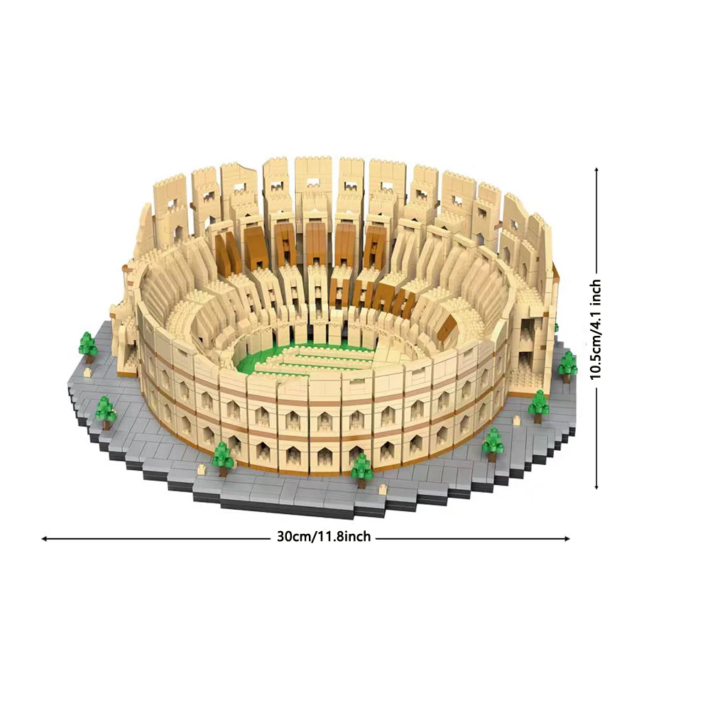 Knew Built Capitol Micro Mini Building Block Toy -With Box LED Roman Col... - £74.65 GBP