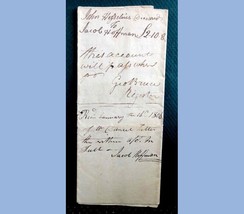 1804 Antique Handwritten Tavern Bill Allegany Co.Md HESSELILUS/HOFFMAN Servant - $84.10