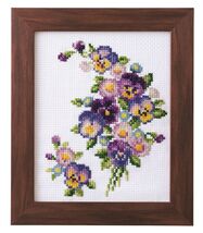 Cosmo Pansies and Daisies Seasonal Flower Arrangement Cross Stitch Kit - $37.04