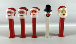Lot 5 PEZ Candy Dispenser - Santa Claus & Frosty Snowman - $14.84