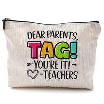 QGFM Teacher Makeup Bag Scratch Resistant Multicolor Cosmetic Travel Gym - $74.92 MXN