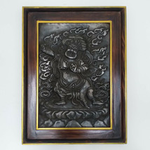 Tibetan Buddhist Vajrapani Carved on Iron Sheet 22&quot; - Nepal - £462.18 GBP