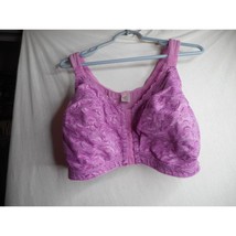 NIB Purple Lilac Front Close Wireless Posture Bra Lace 46G Woman Within - $20.00