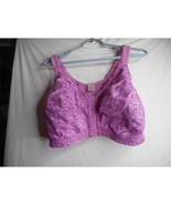 NIB Purple Lilac Front Close Wireless Posture Bra Lace 46G Woman Within - $368.57 MXN