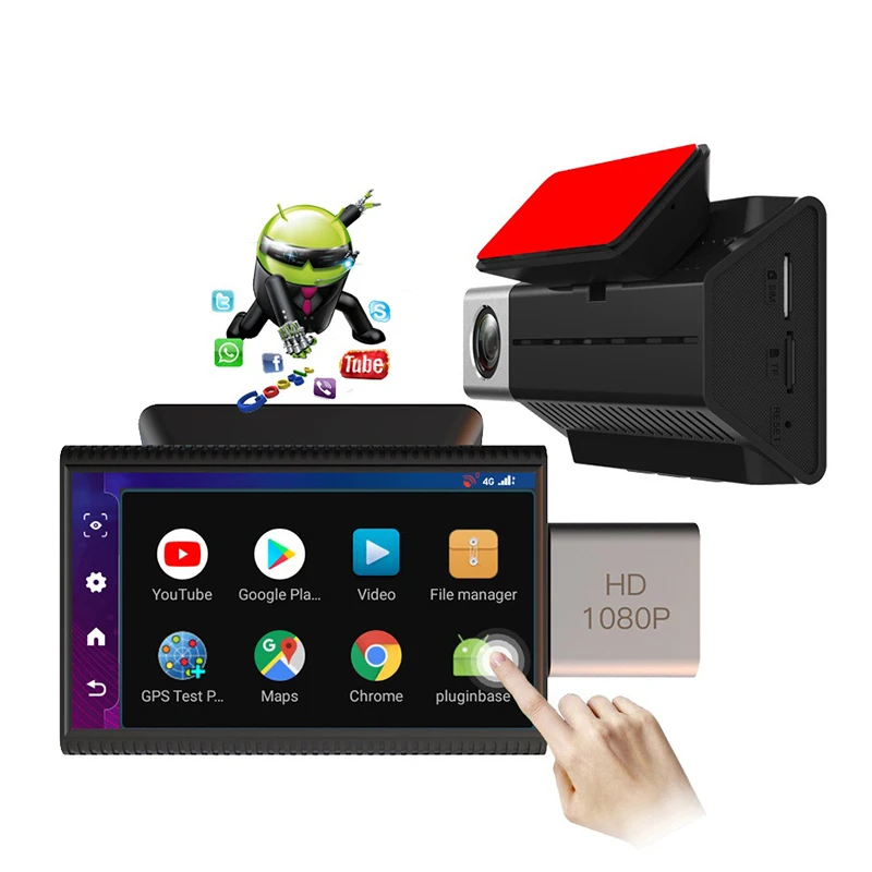 4G Android Car Dvr Built In Gps Wifi Car Camera Ips Touch Hd 1080P Car Dash - £125.22 GBP+