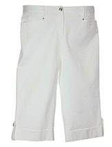 Jm Collection Womens Comfort Waist Embellished Skimmer Pants,Size 6,BRIGHT WHITE - £27.41 GBP